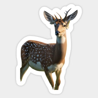 White Tail Spotted Deer Sticker